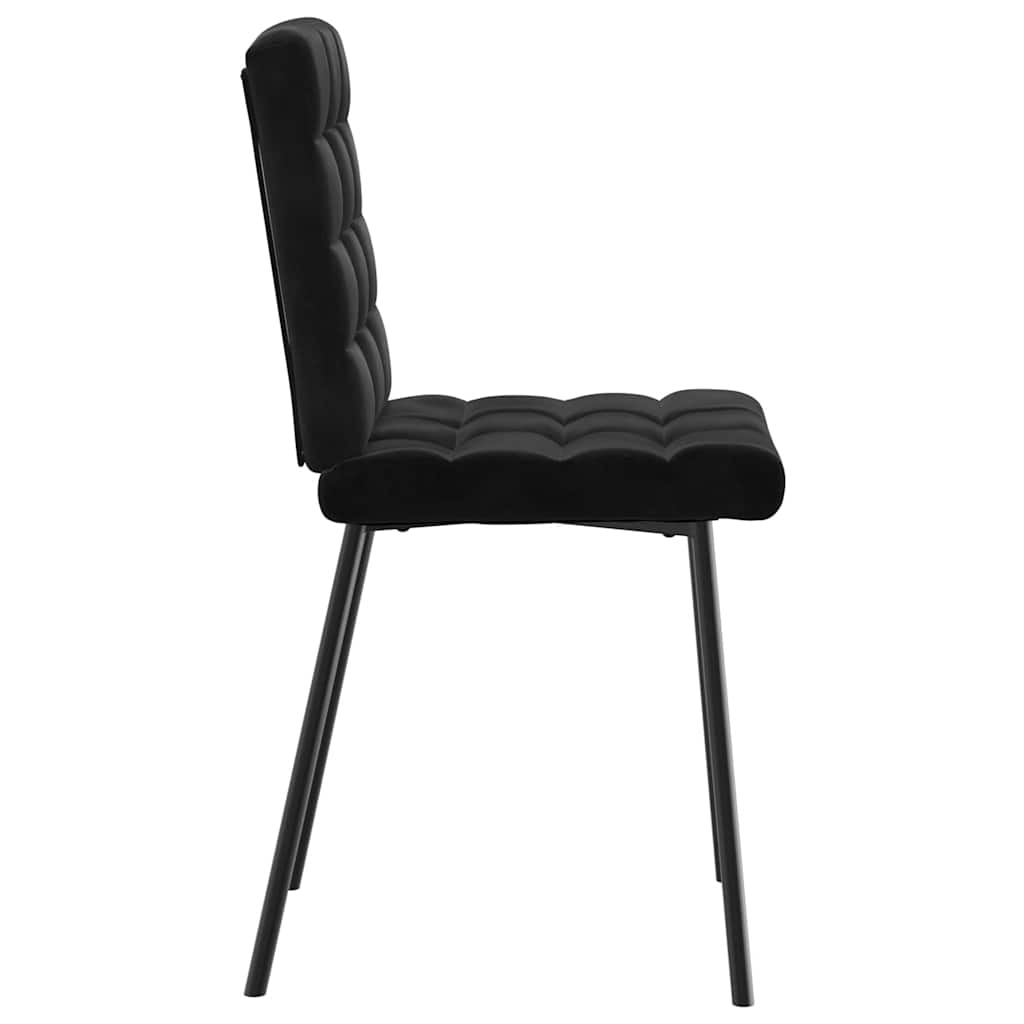 Cadeiras de jantar 2 pcs veludo preto