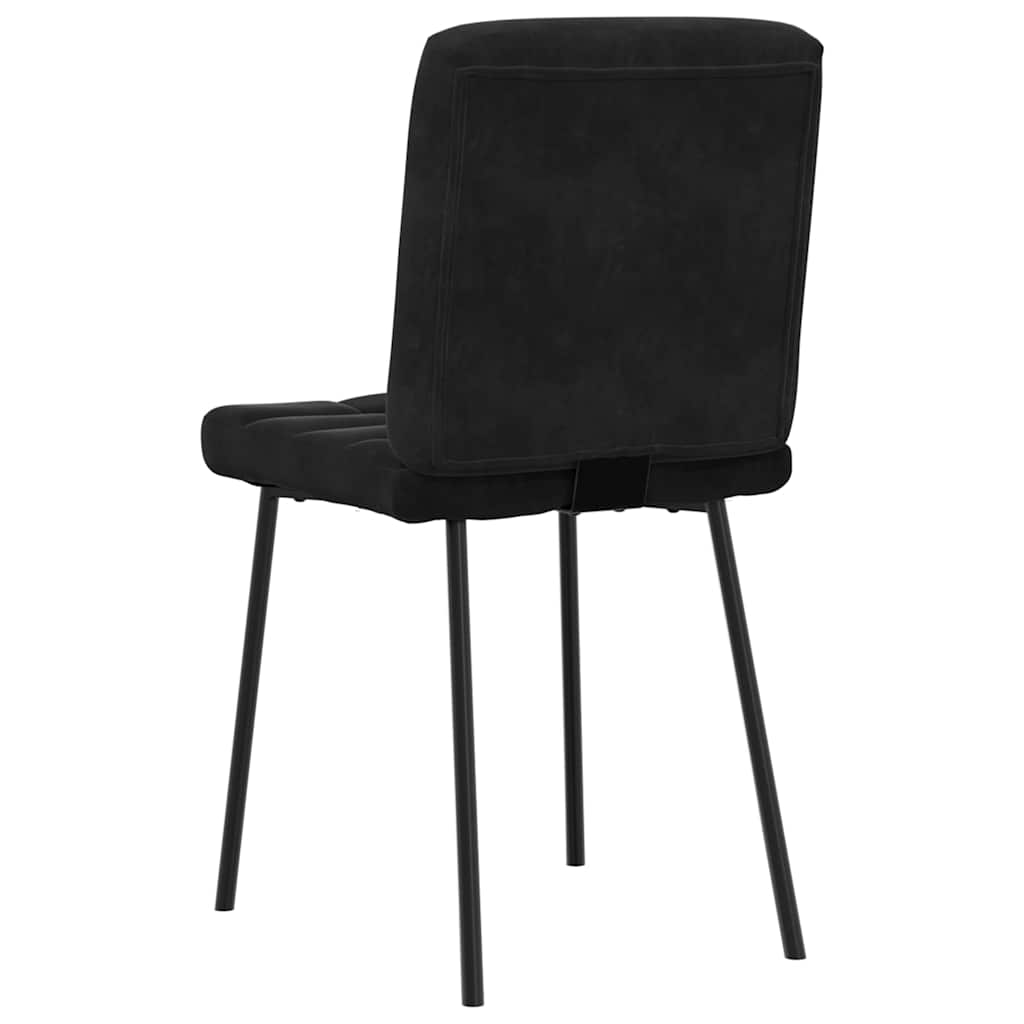Cadeiras de jantar 2 pcs veludo preto