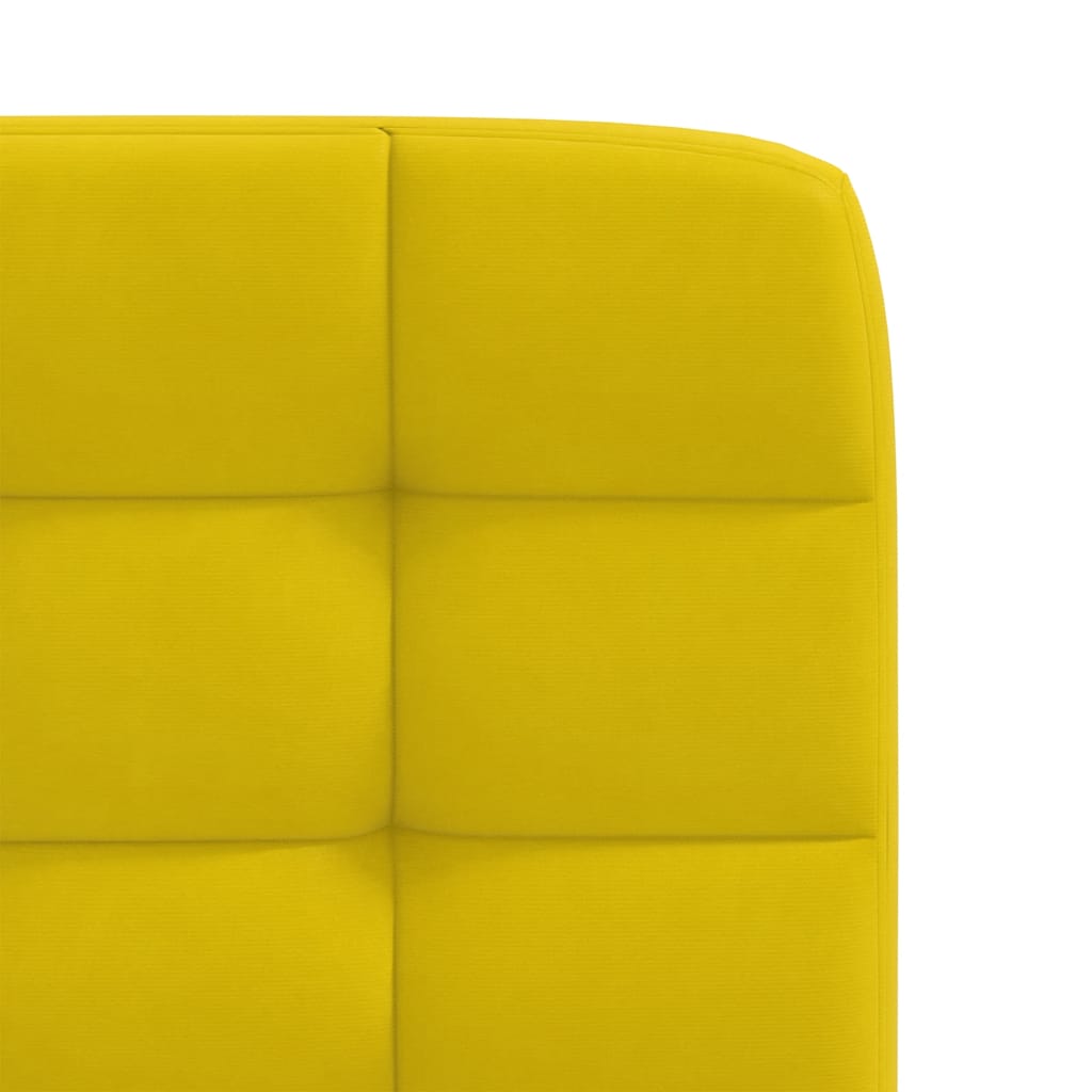 Cadeiras de jantar 2 pcs veludo amarelo