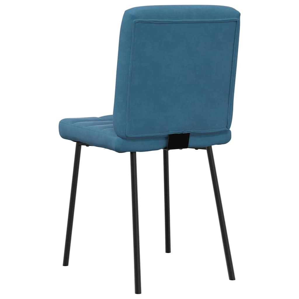 Cadeiras de jantar 2 pcs veludo azul