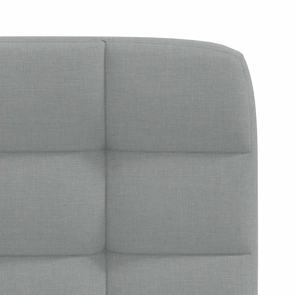 Cadeiras de jantar 2 pcs tecido cinzento-claro