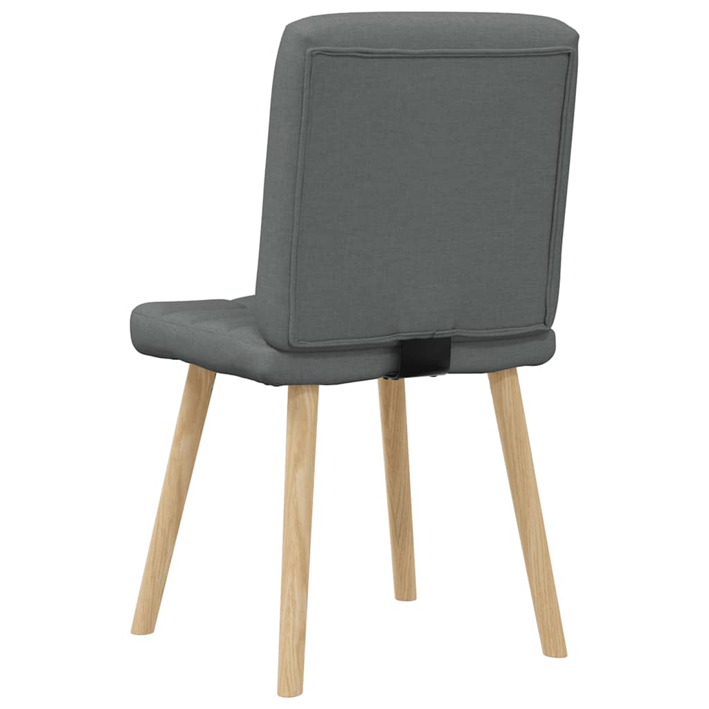 Cadeiras de jantar 2 pcs tecido cinzento-escuro