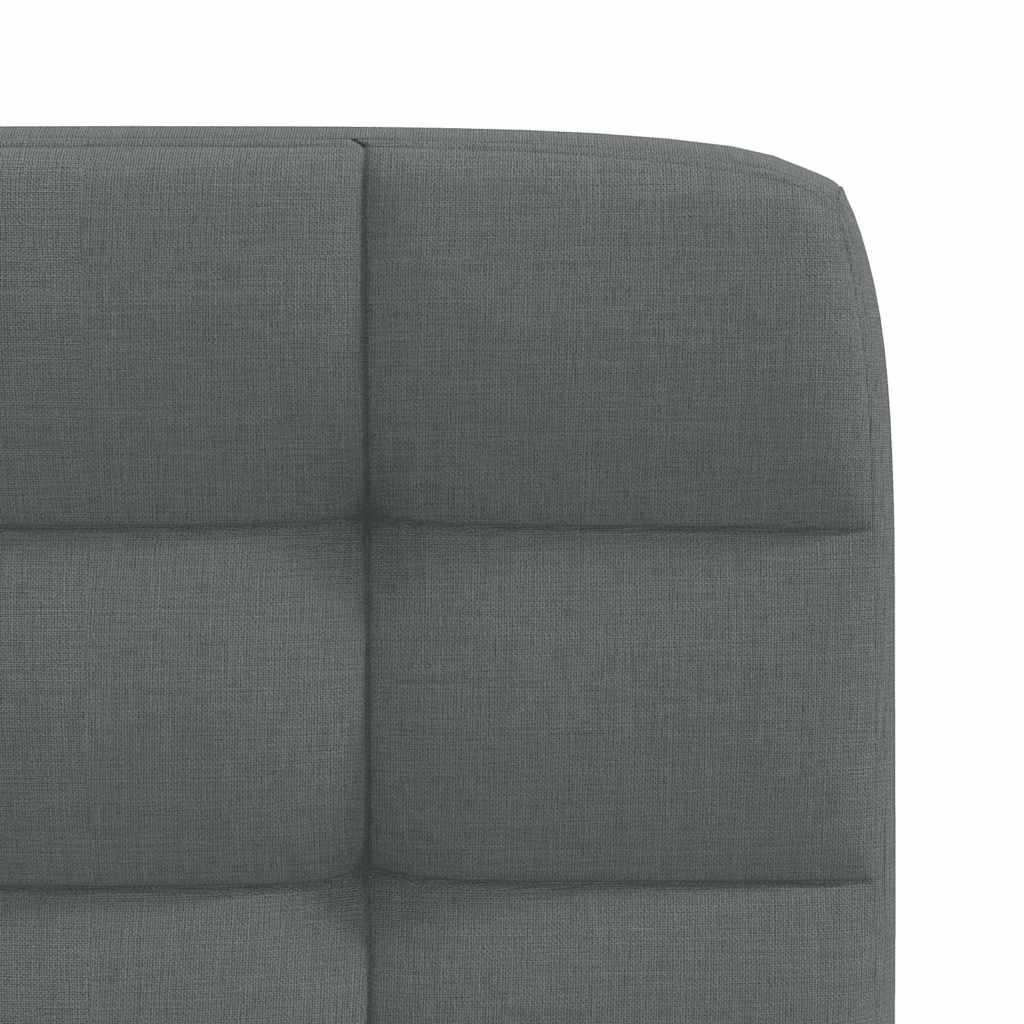Cadeiras de jantar 2 pcs tecido cinzento-escuro