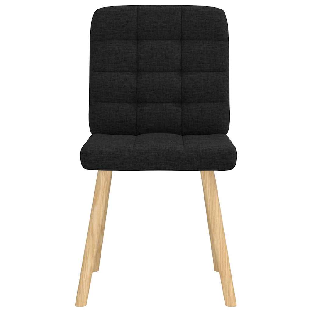 Cadeiras de jantar 2 pcs tecido preto
