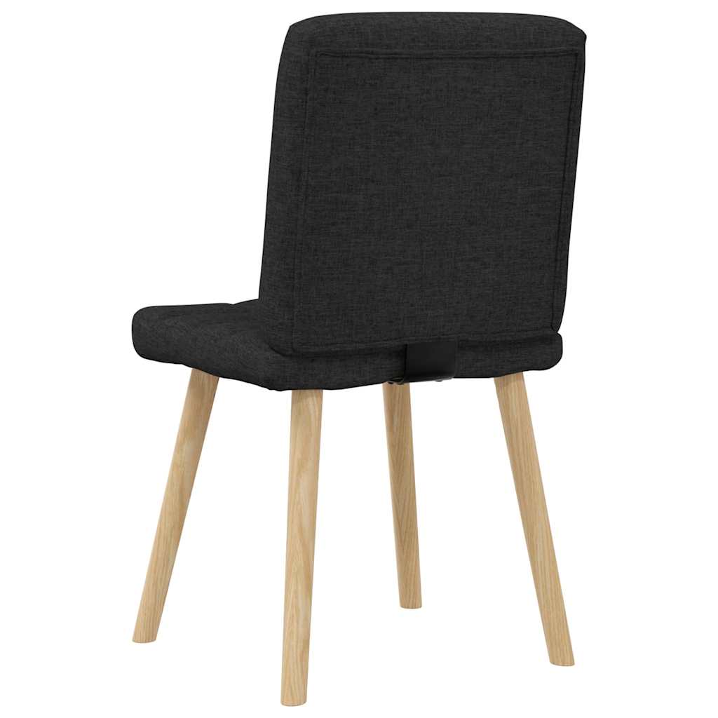 Cadeiras de jantar 2 pcs tecido preto