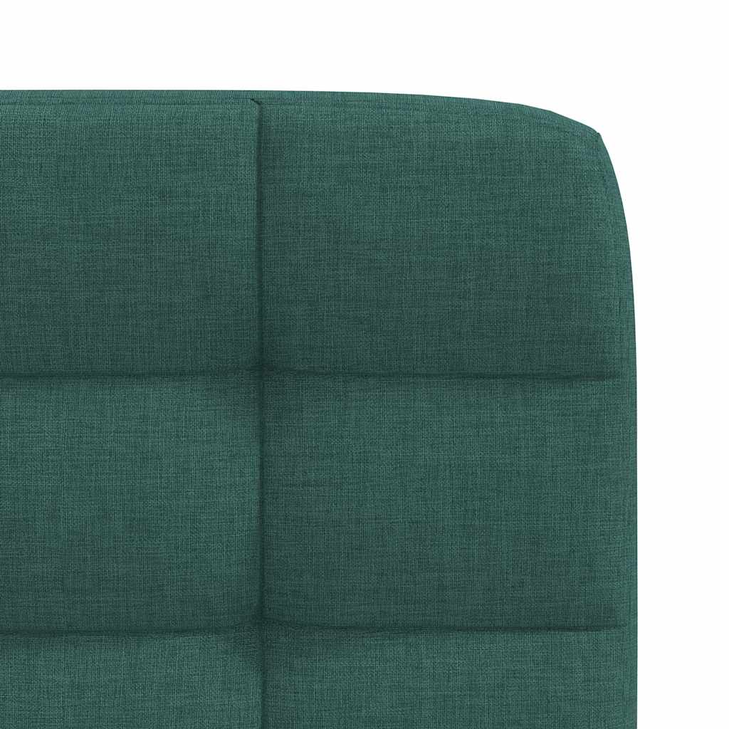 Cadeiras de jantar 2 pcs tecido verde-escuro