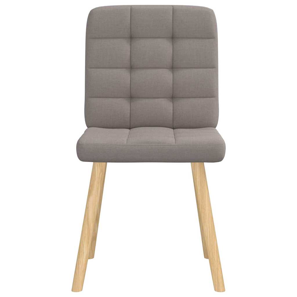 Cadeiras de jantar 2 pcs tecido cinzento-acastanhado
