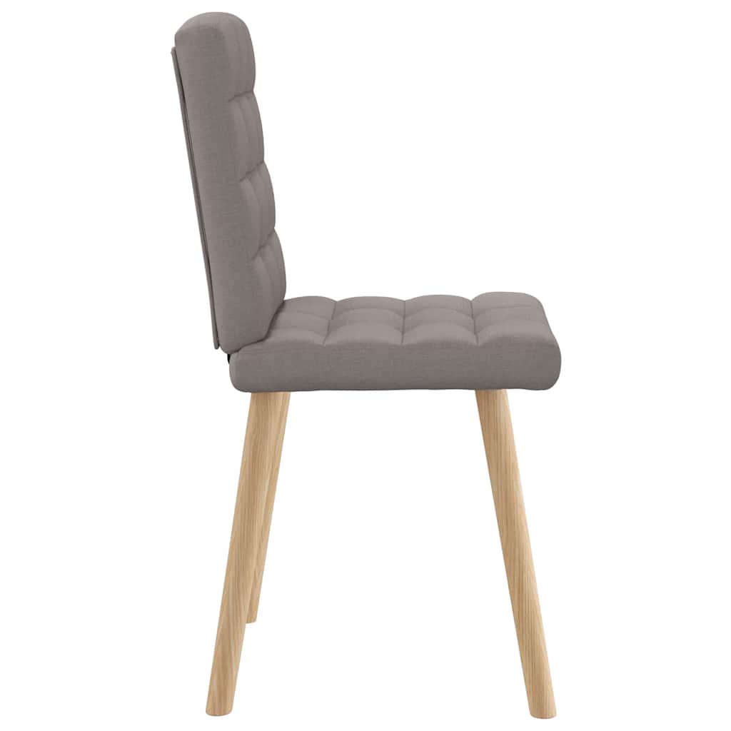 Cadeiras de jantar 2 pcs tecido cinzento-acastanhado