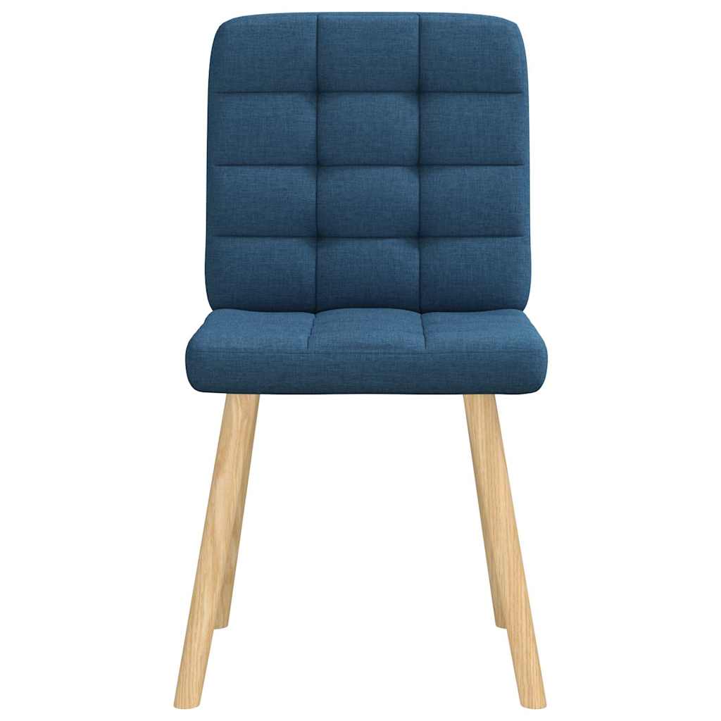 Cadeiras de jantar 2 pcs tecido azul