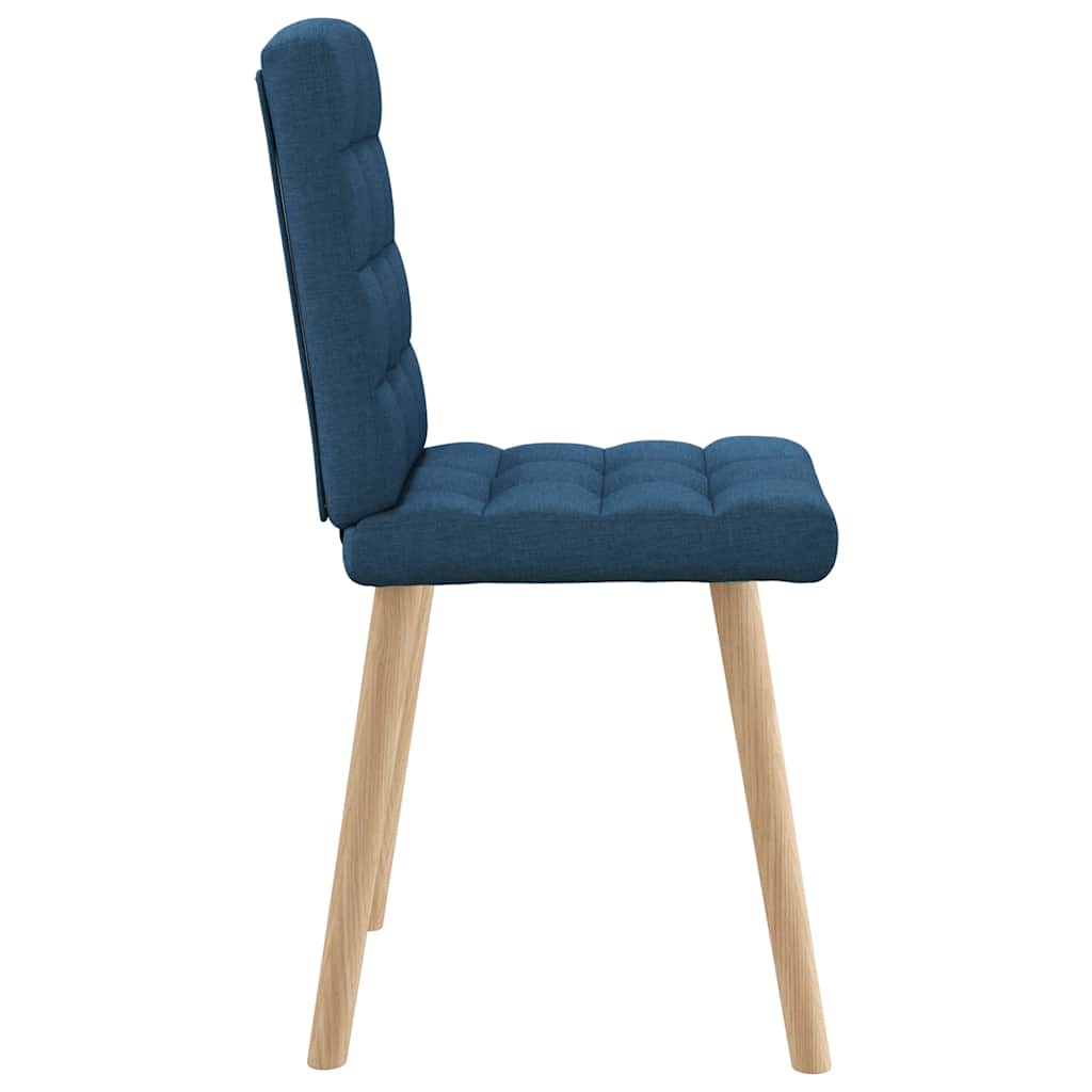 Cadeiras de jantar 2 pcs tecido azul