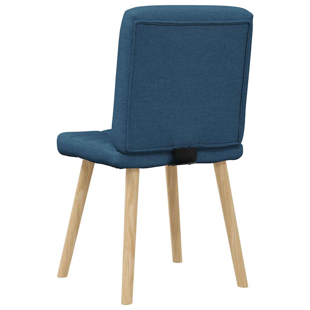 Cadeiras de jantar 2 pcs tecido azul