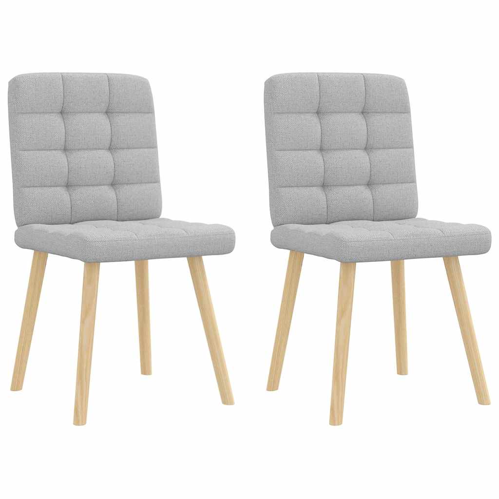 Cadeiras de jantar 2 pcs tecido cinza nuvem