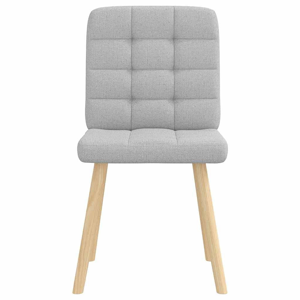 Cadeiras de jantar 2 pcs tecido cinza nuvem