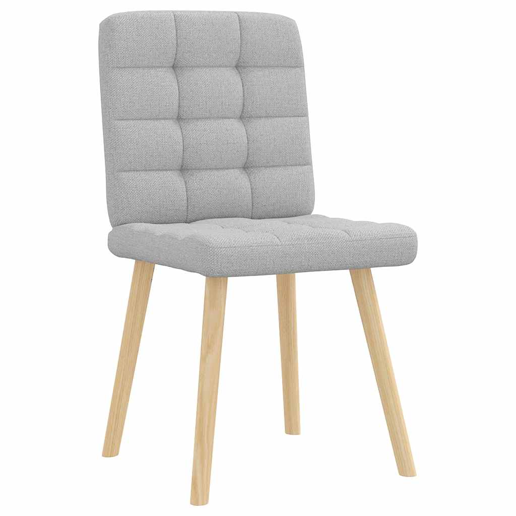 Cadeiras de jantar 2 pcs tecido cinza nuvem