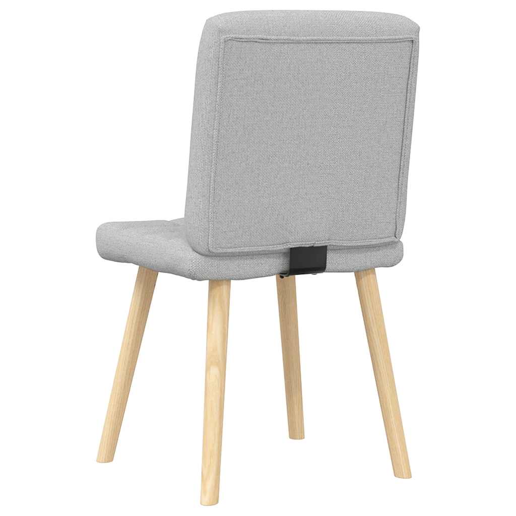Cadeiras de jantar 2 pcs tecido cinza nuvem