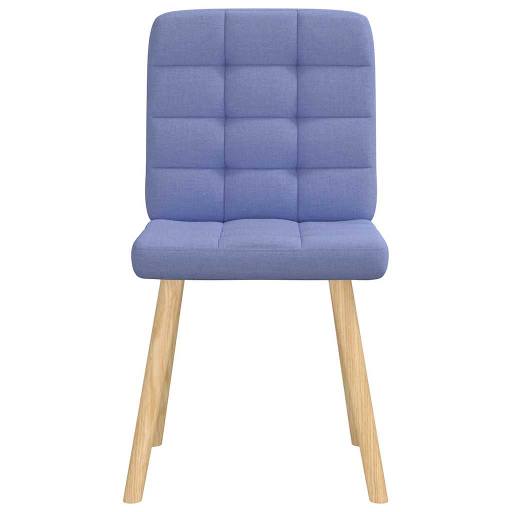 Cadeiras de jantar 2 pcs Jeans Tecido Azul