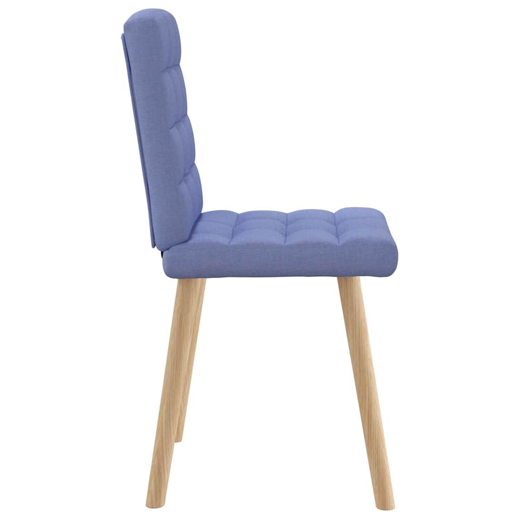 Cadeiras de jantar 2 pcs Jeans Tecido Azul