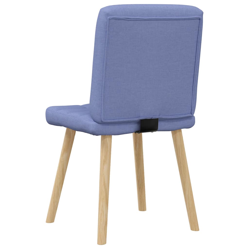 Cadeiras de jantar 2 pcs Jeans Tecido Azul