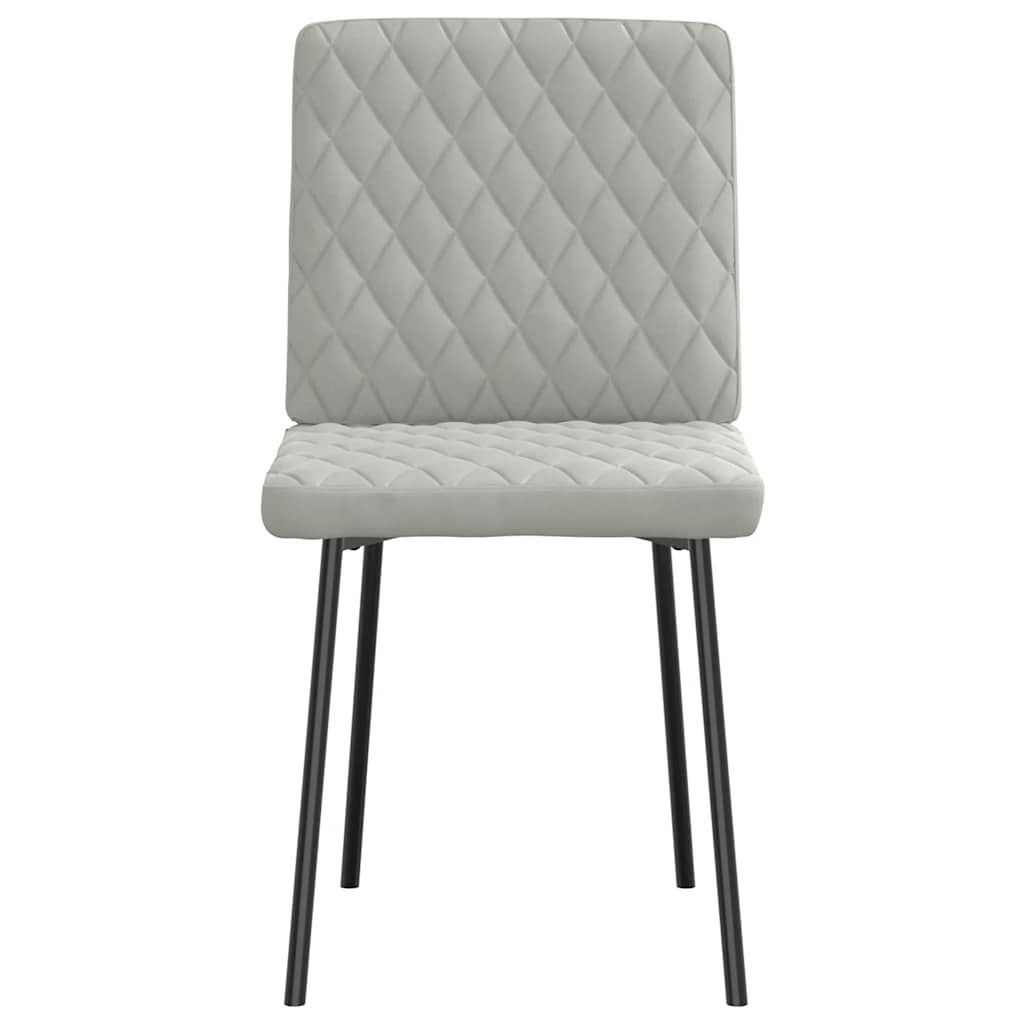 Cadeiras de jantar 2 pcs veludo cinzento-claro