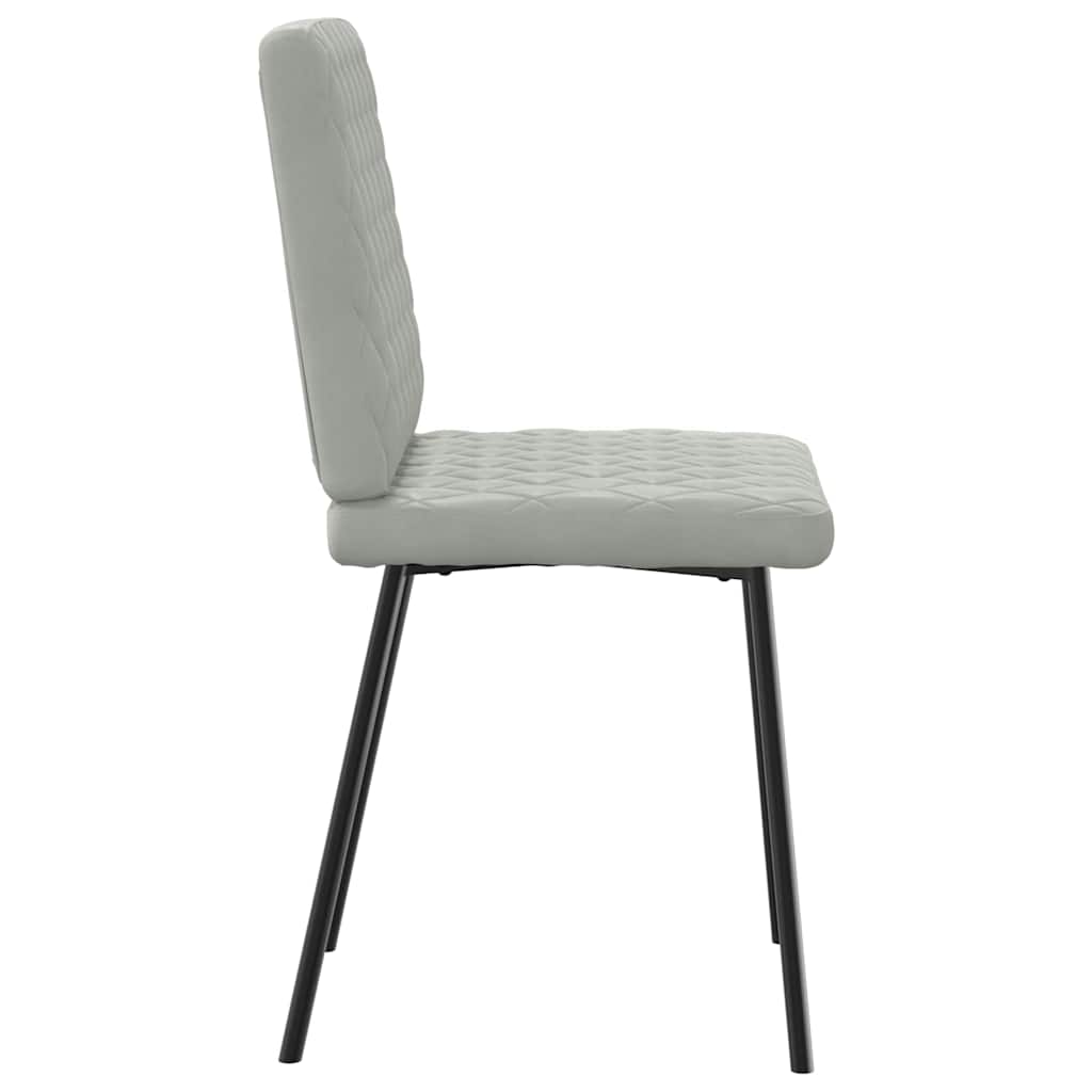 Cadeiras de jantar 2 pcs veludo cinzento-claro