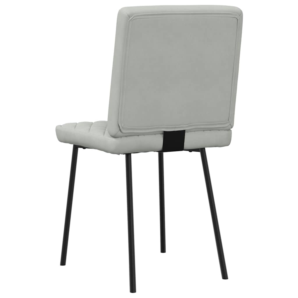 Cadeiras de jantar 2 pcs veludo cinzento-claro