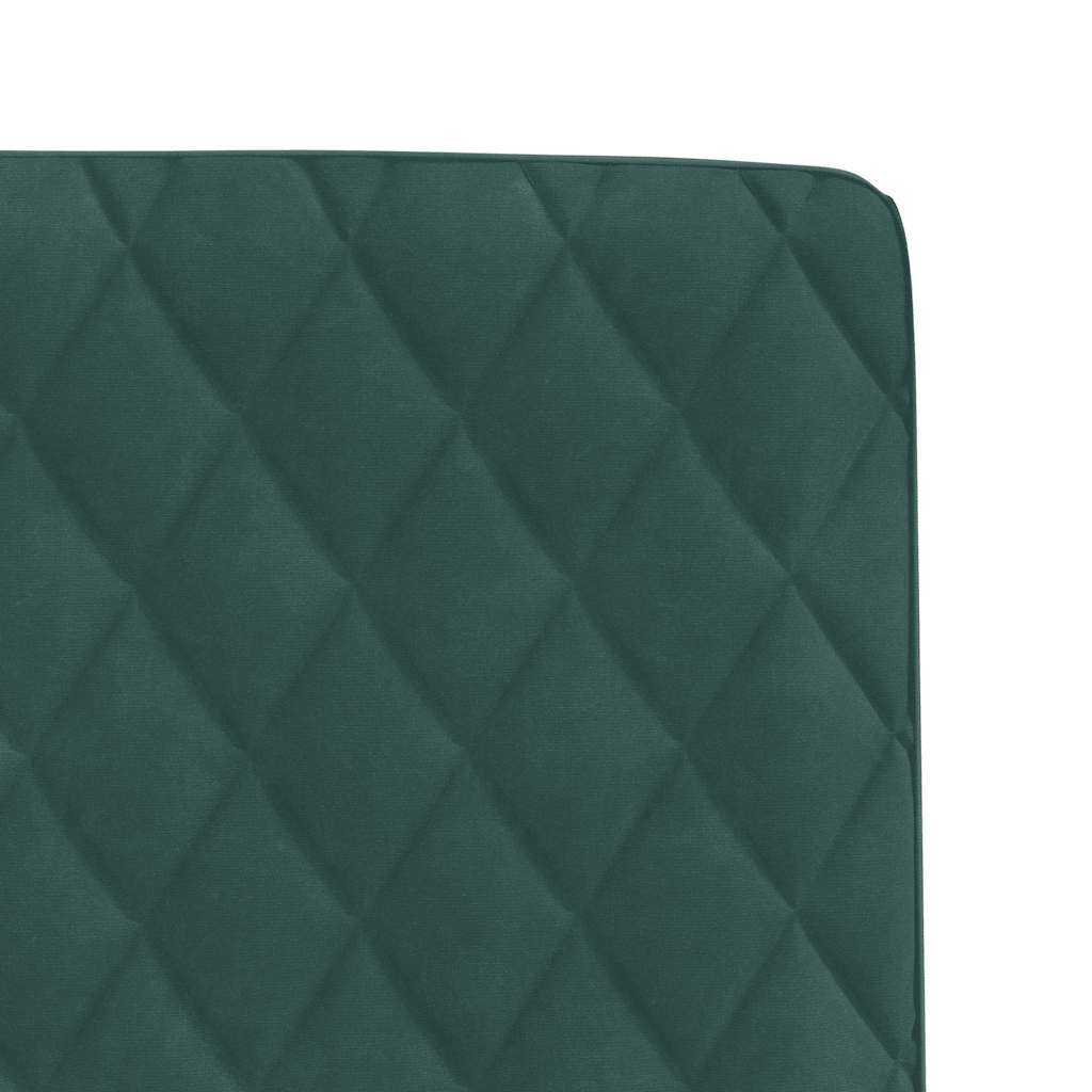 Cadeiras de jantar 2 pcs veludo verde-escuro