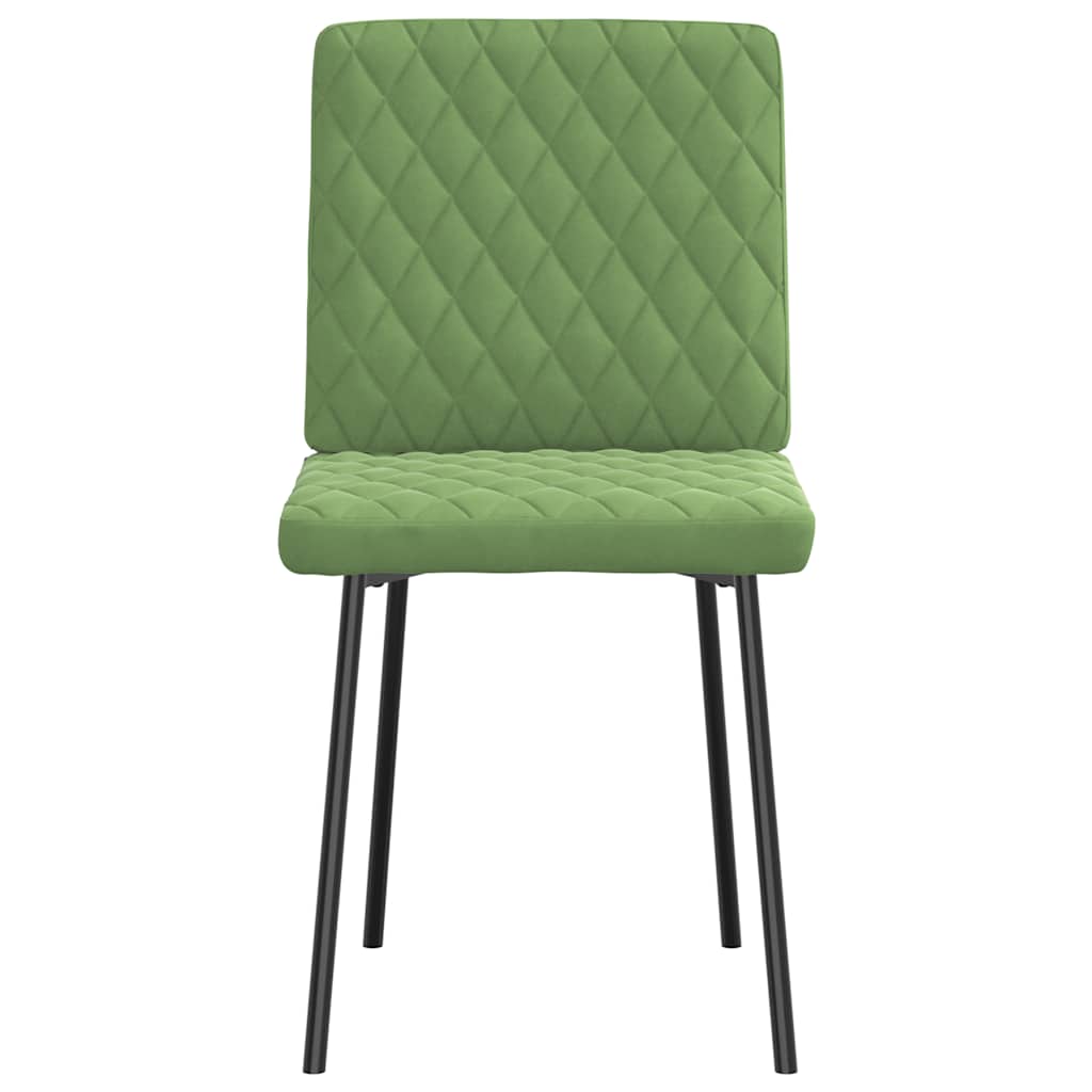 Cadeiras de jantar 2 pcs veludo verde-claro