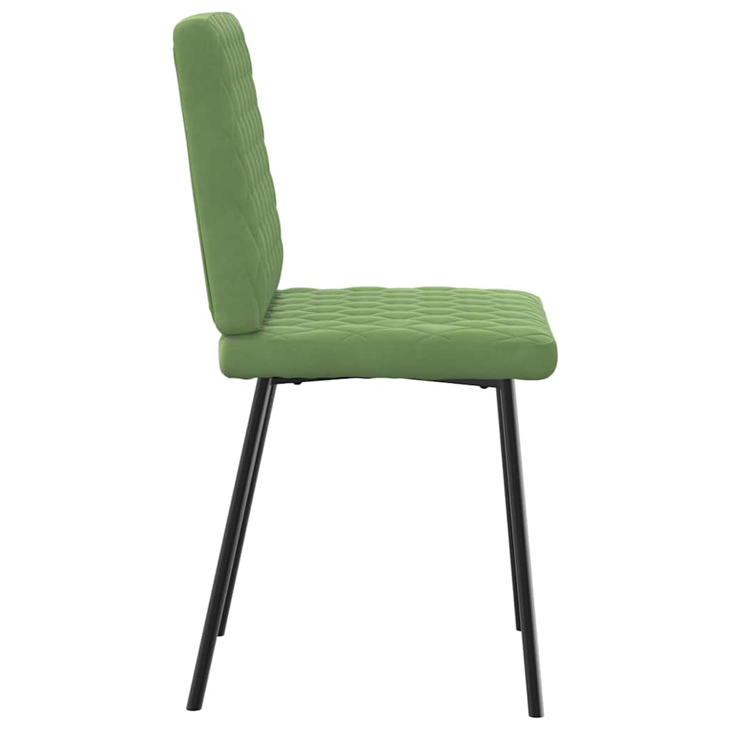 Cadeiras de jantar 2 pcs veludo verde-claro