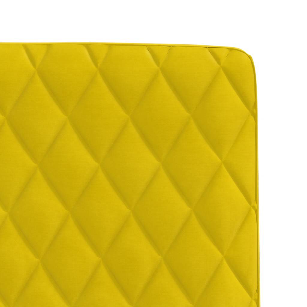 Cadeiras de jantar 2 pcs veludo amarelo