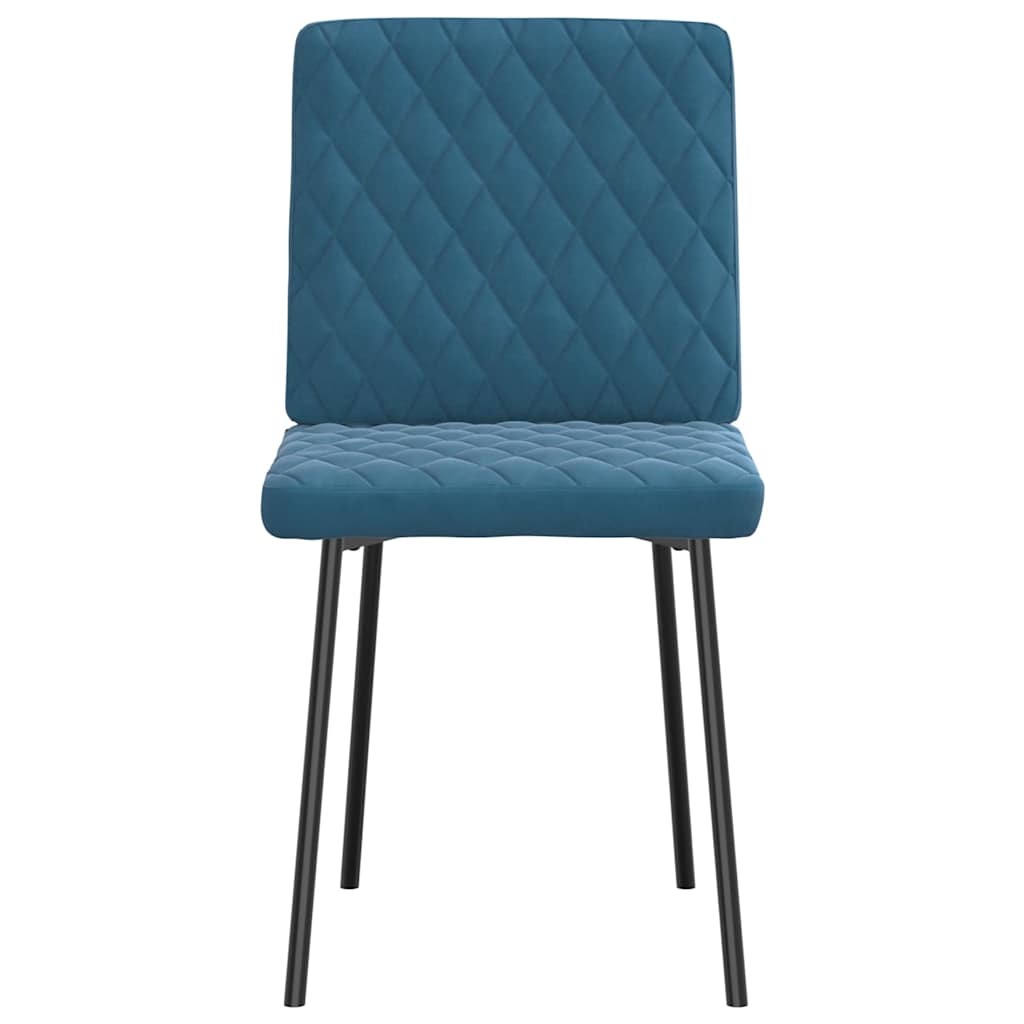 Cadeiras de jantar 2 pcs veludo azul