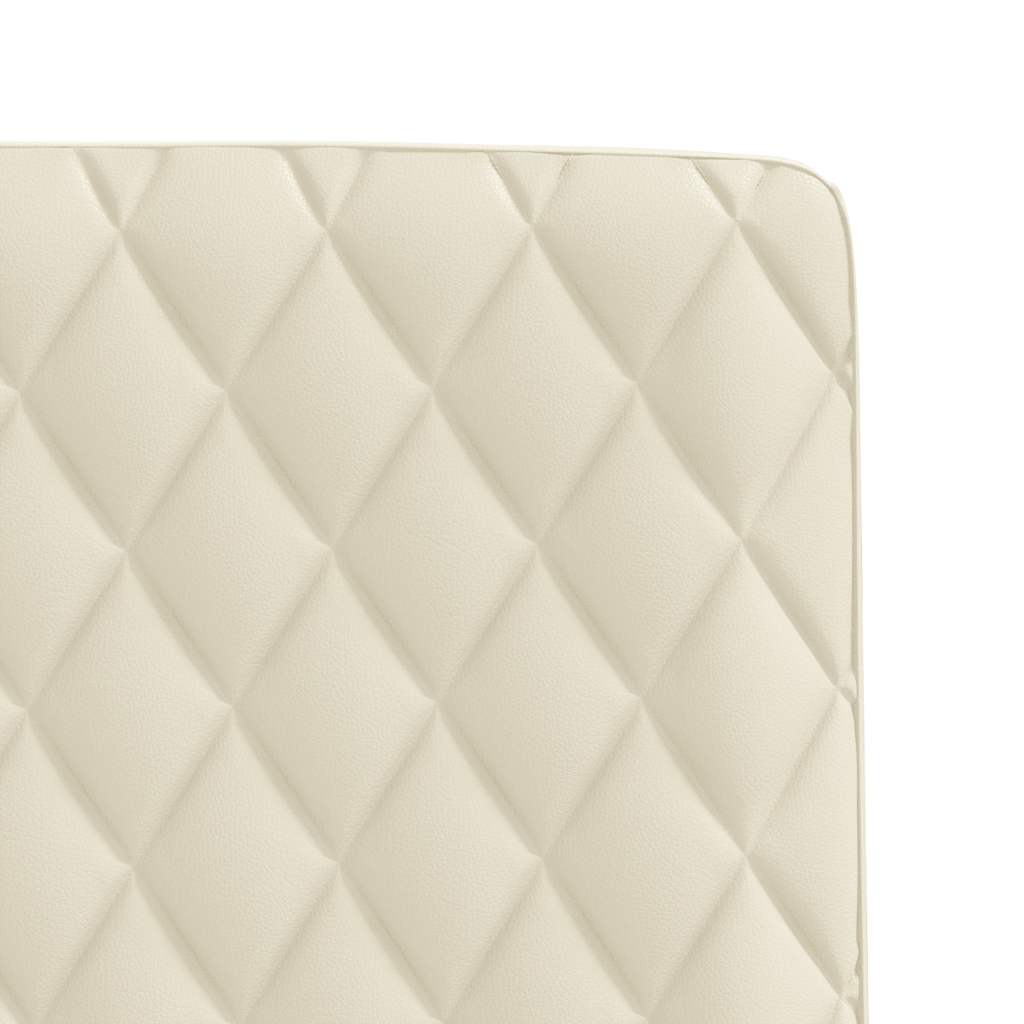 Cadeiras de jantar 2 pcs couro artificial cor creme