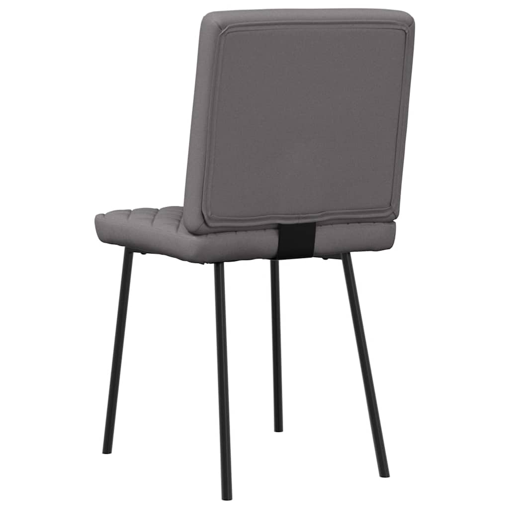 Cadeiras de jantar 2 pcs couro artificial cinzento