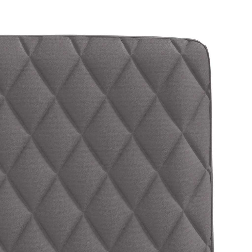Cadeiras de jantar 2 pcs couro artificial cinzento
