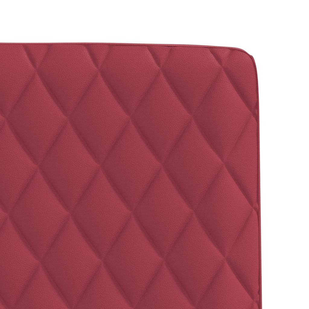 Cadeiras de jantar 2 pcs couro artificial vermelho-tinto