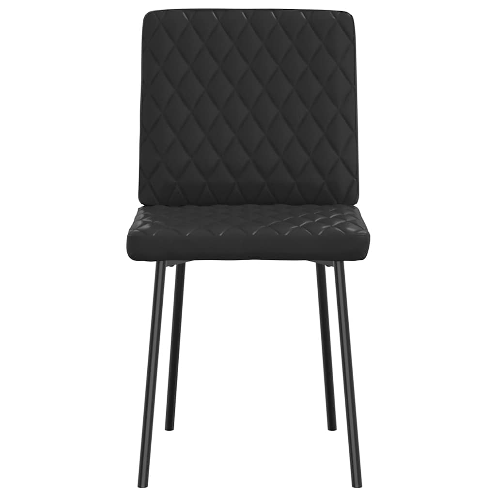 Cadeiras de jantar 2 pcs couro artificial preto