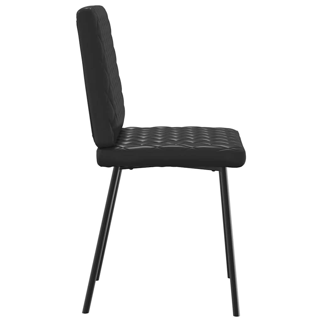 Cadeiras de jantar 2 pcs couro artificial preto