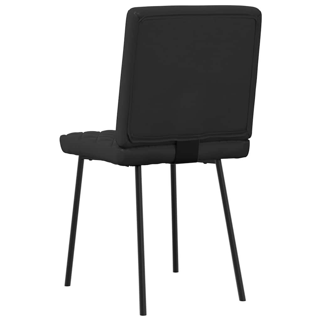 Cadeiras de jantar 2 pcs couro artificial preto