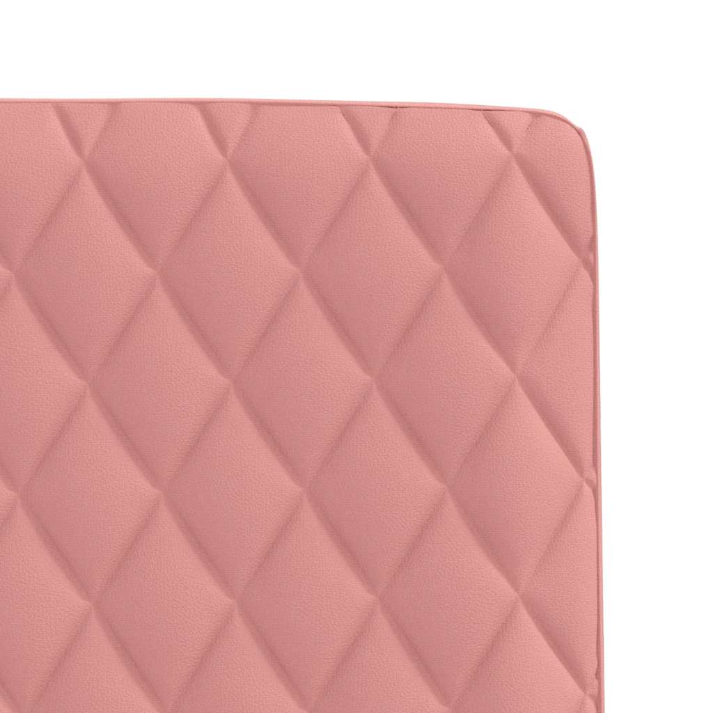 Cadeiras de jantar 2 pcs couro artificial rosa