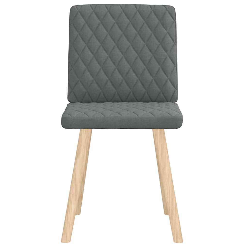 Cadeiras de jantar 2 pcs tecido cinzento-escuro