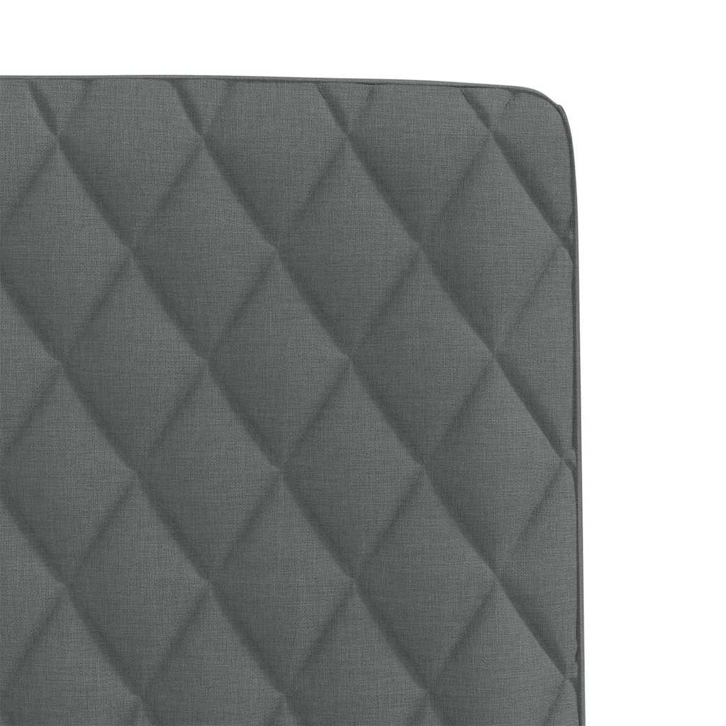 Cadeiras de jantar 2 pcs tecido cinzento-escuro