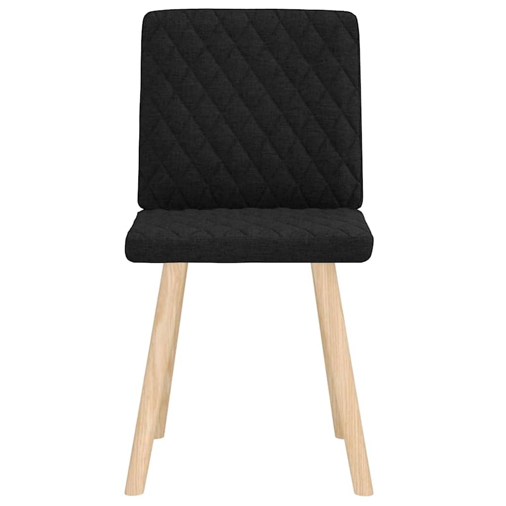 Cadeiras de jantar 2 pcs tecido preto
