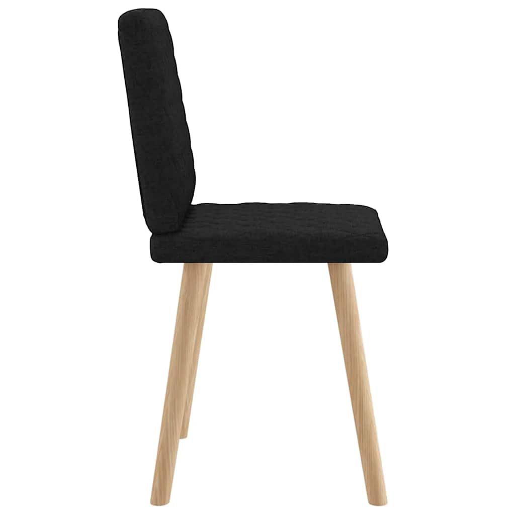 Cadeiras de jantar 2 pcs tecido preto