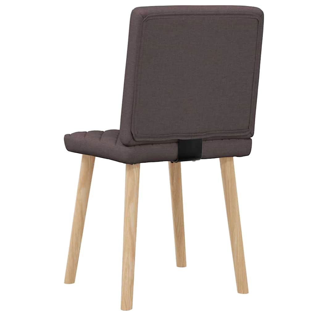 Cadeiras de jantar 2 pcs tecido castanho-escuro