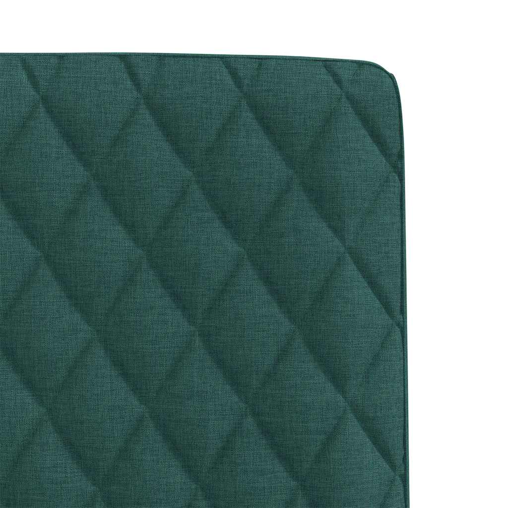 Cadeiras de jantar 2 pcs tecido verde-escuro