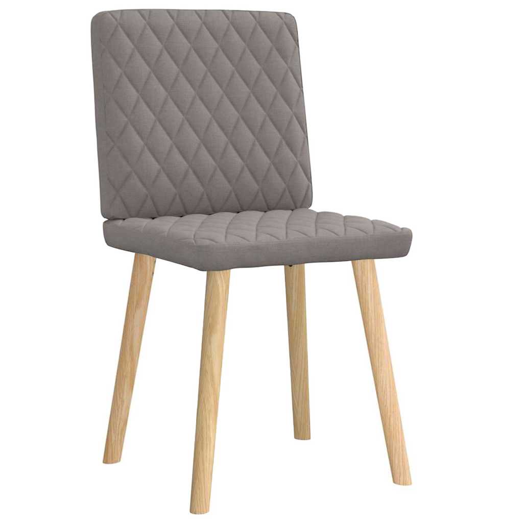 Cadeiras de jantar 2 pcs tecido cinzento-acastanhado