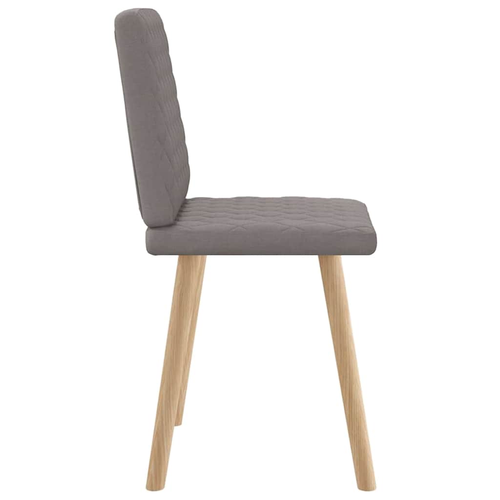 Cadeiras de jantar 2 pcs tecido cinzento-acastanhado