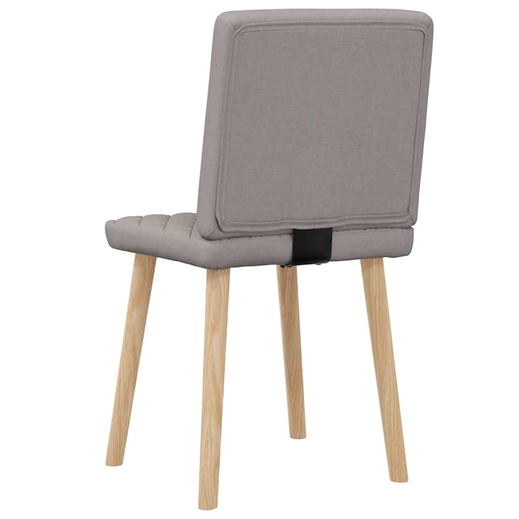 Cadeiras de jantar 2 pcs tecido cinzento-acastanhado