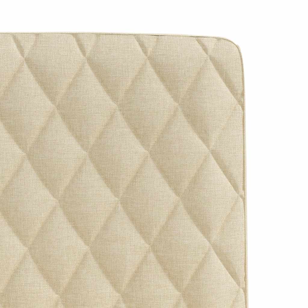Cadeiras de jantar 2 pcs tecido cor creme