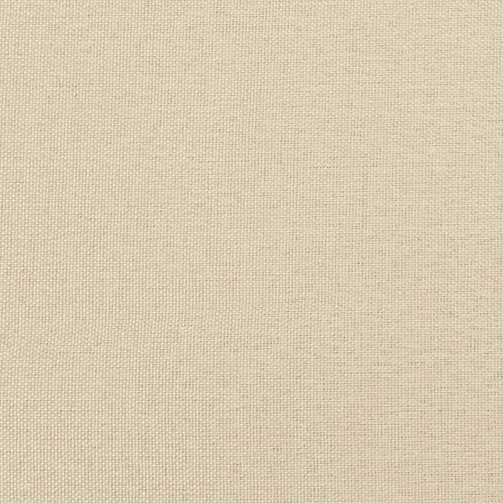 Cadeiras de jantar 2 pcs tecido cor creme