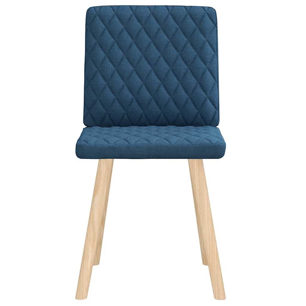 Cadeiras de jantar 2 pcs tecido azul